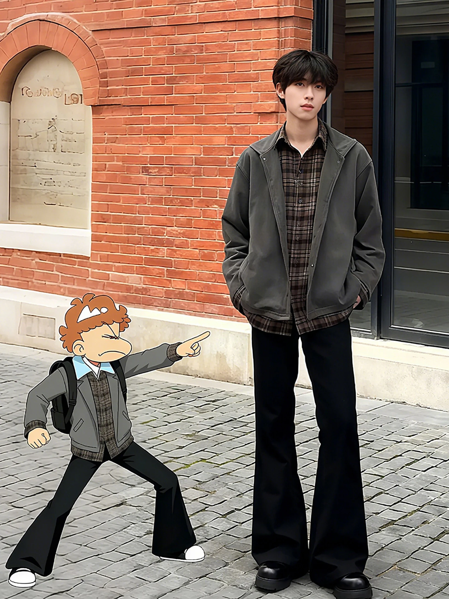 

Мужские универсальные брюки Bla High Street для осени и зимы, утепленные, прямого кроя, повседневные, модные, для зимы