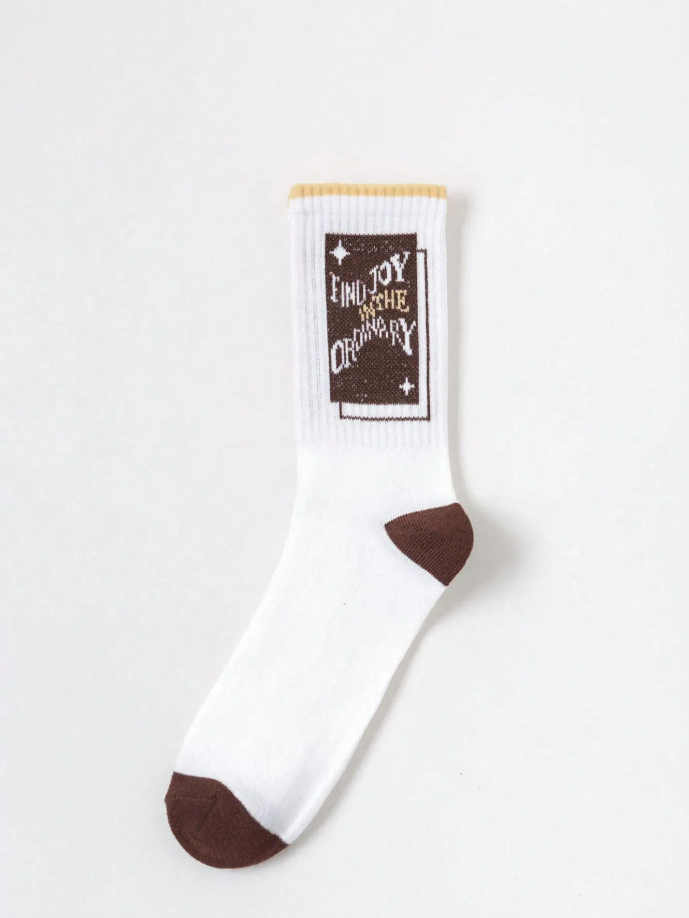 5 Pairs/sets Of Men's Spring and Summer Coffee Color Letter Graffiti Pattern Mid-tube Socks Combination Suitable for Daily Use,