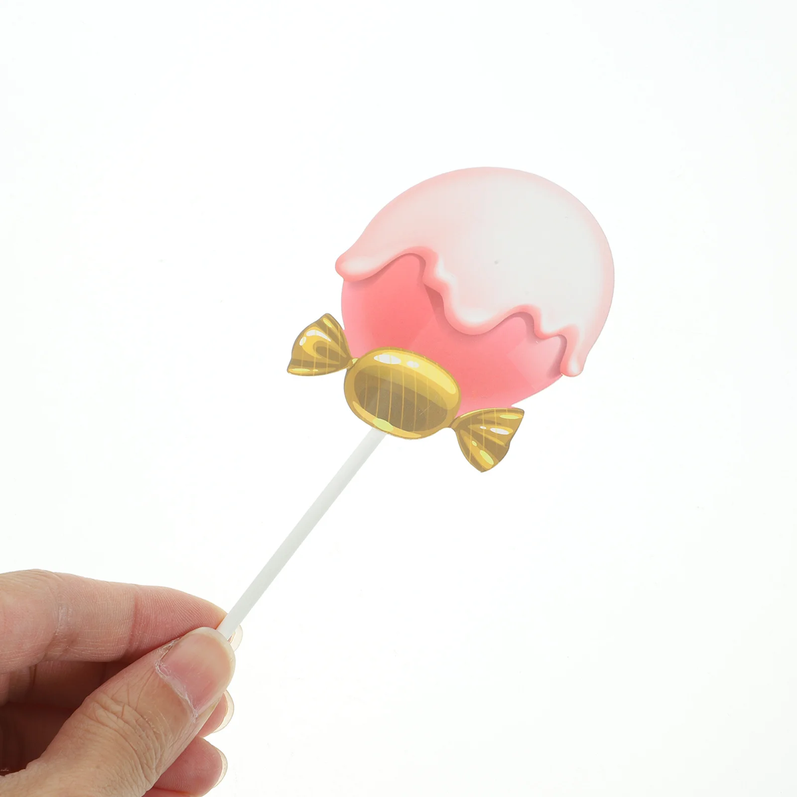 

24Pcs Colorful Lollipop Cake Picks Bright Candy Theme Birthday Party Shower Cupcake Decoration Paper Cupcake Topper