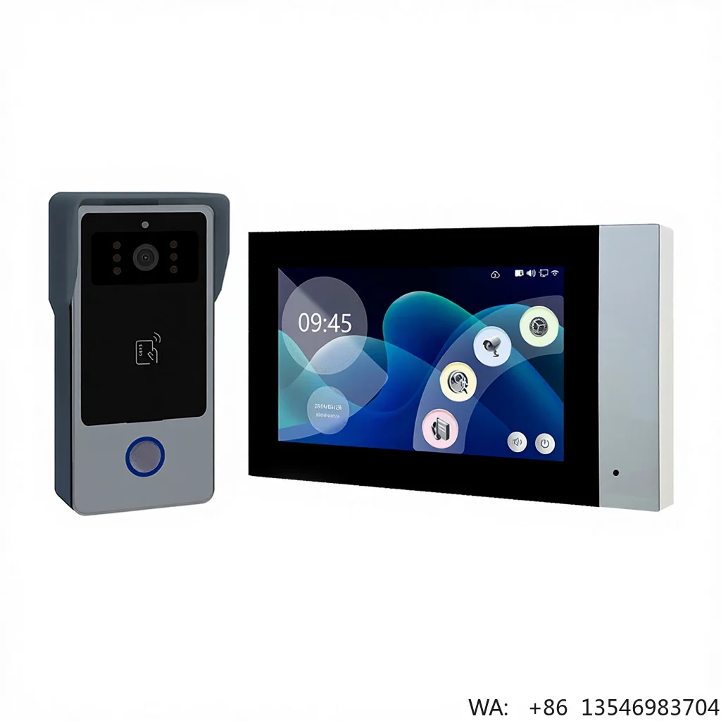 Smart Waterproof Video Doorbell with Camera Remote Monitoring Voice Intercom 5-inch Display App Control