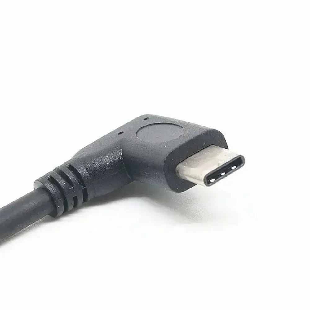 Imagen 5: Cable de Extensión USB 3.1 Tipo C de 16 Núcleos, 90 Grados, con Alimentación y Audio, Macho a Hembra, 20cm, Negro