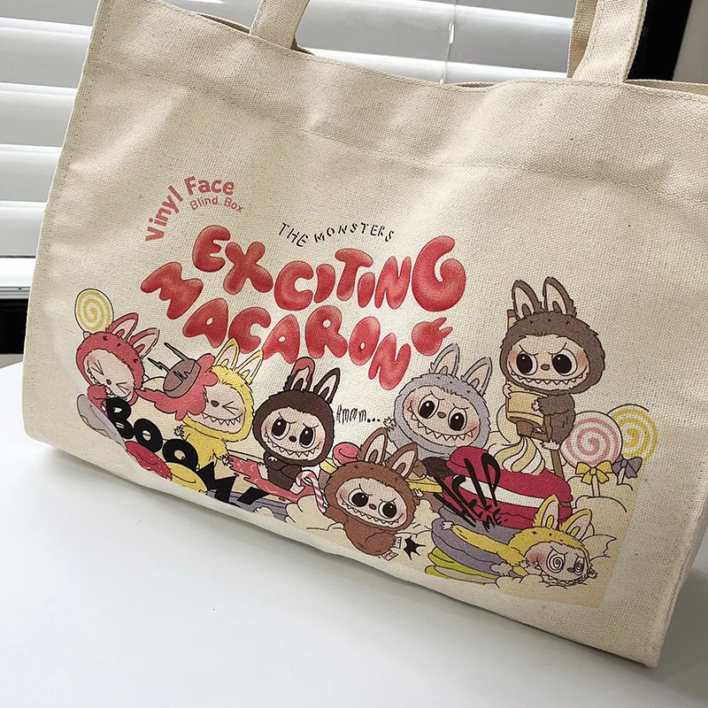 Brown Monster Messenger Bag Cartoon Labubu Crossbody Bag Kawaii Outdoor Travel Use Cute Handbag For Women FJ04B