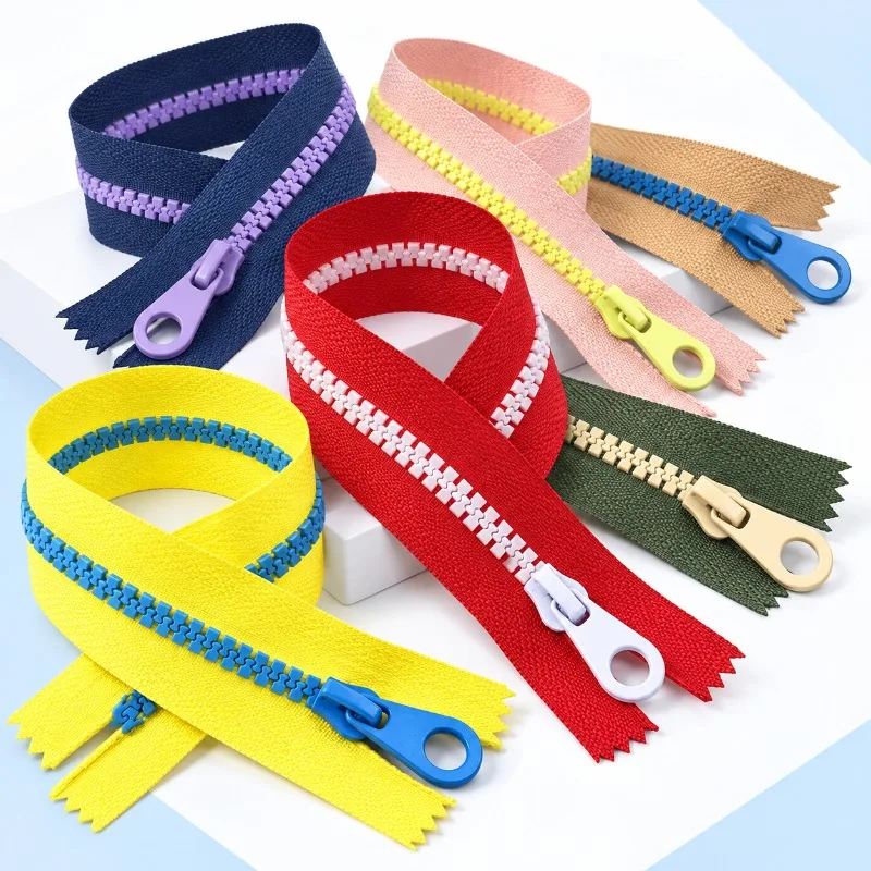 2/5Pcs 15-30cm 5# Resin Zipper Closed-End Zip Plastic Closure Fastener for Pencil Case Pouches Handbag Pocket Garment Sewing