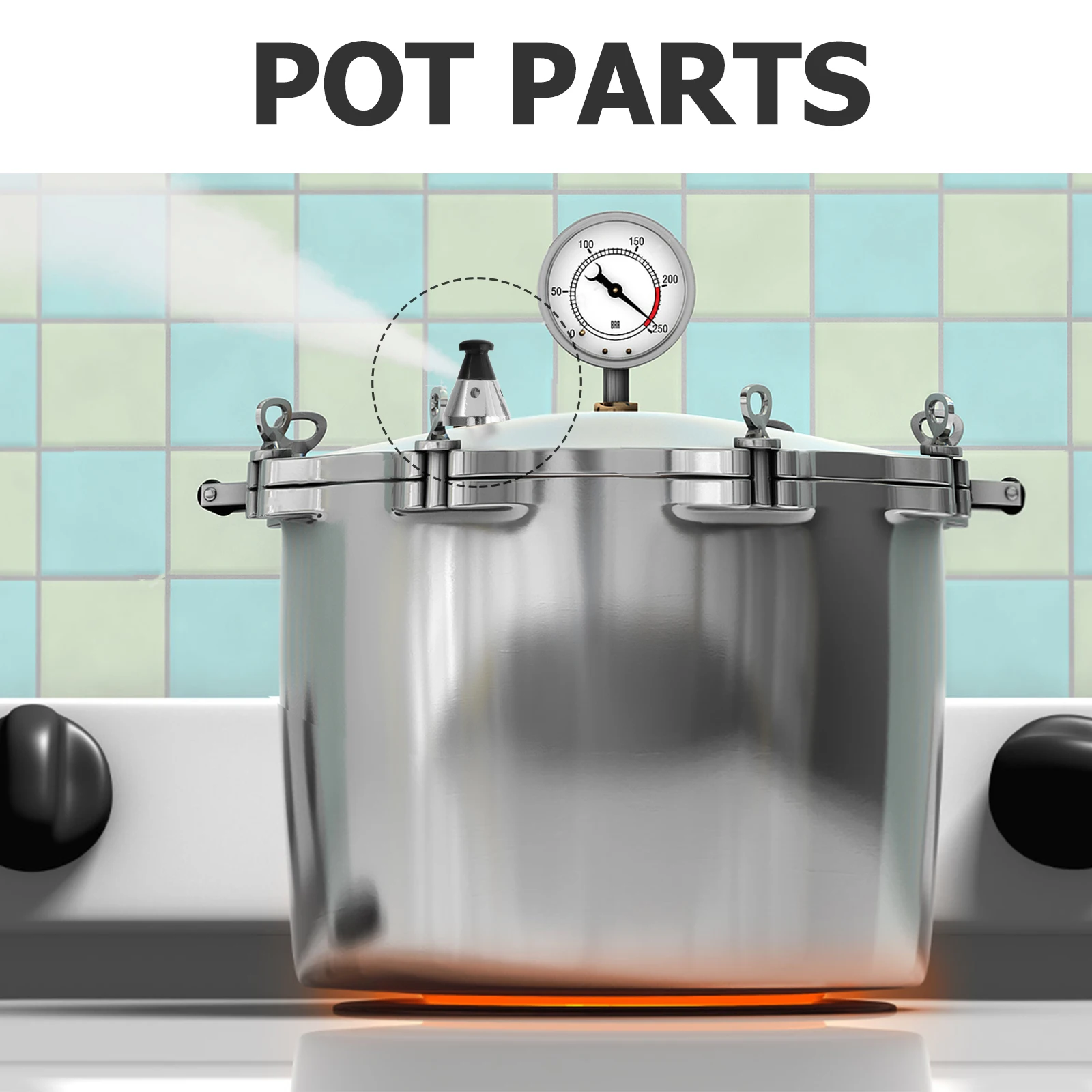 

1 set 1 Set High Pressure Cooker Accessories Explosion-Proof Safety Valve Steam Release Handle Replacement For Electric Pressure