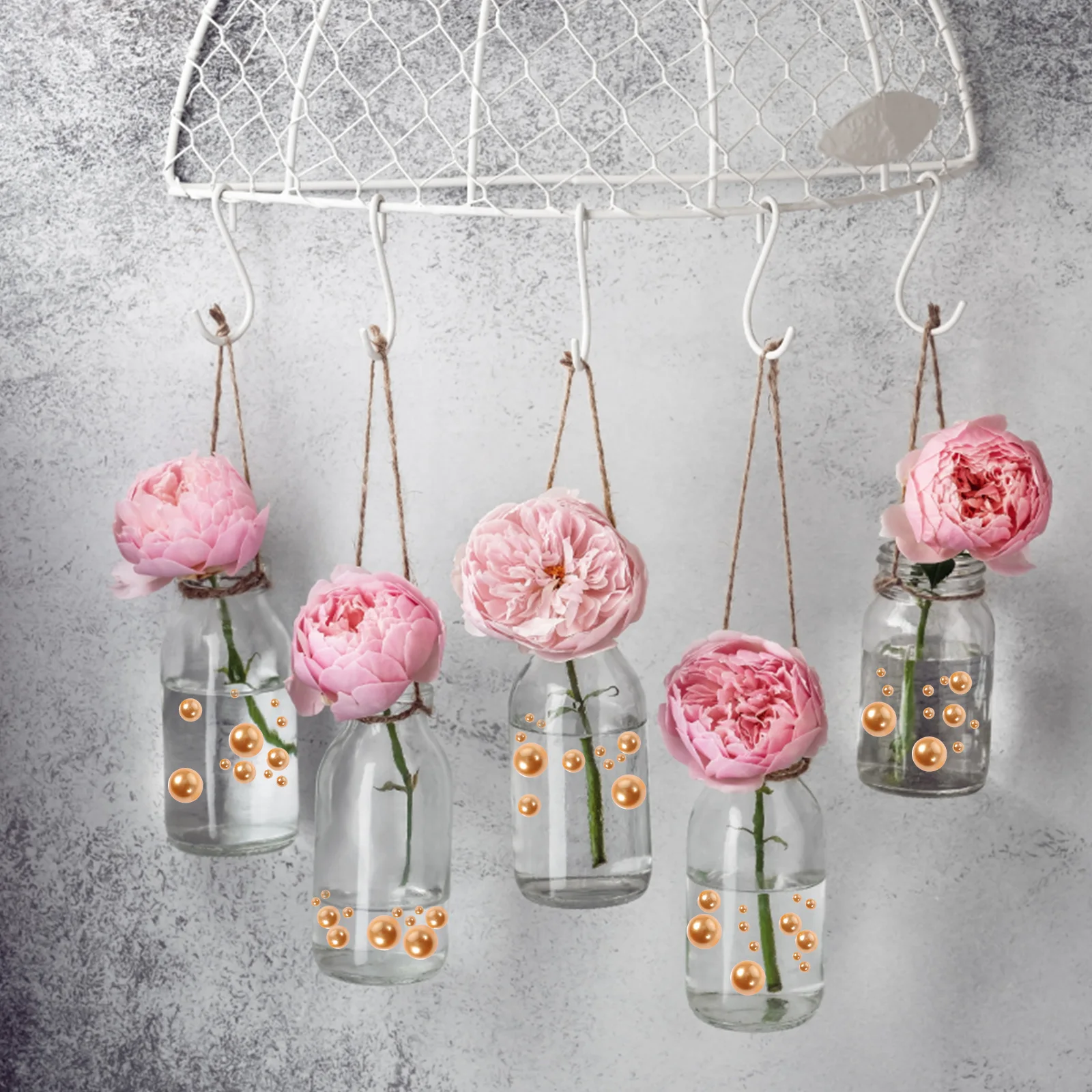 125 pezzi di decorazioni per vasi, perle finte galleggianti, perle finte per la disposizione dei fiori di nozze, decorazioni per la casa