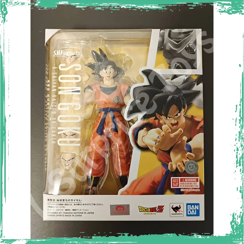 In Voorraad Originele Bandai Dragon Ball Z SHF Son Goku 2.0 S.H.Figuarts Een Saiyan Verhoogd Op Aarde Anime Action Figure Model Speelgoed