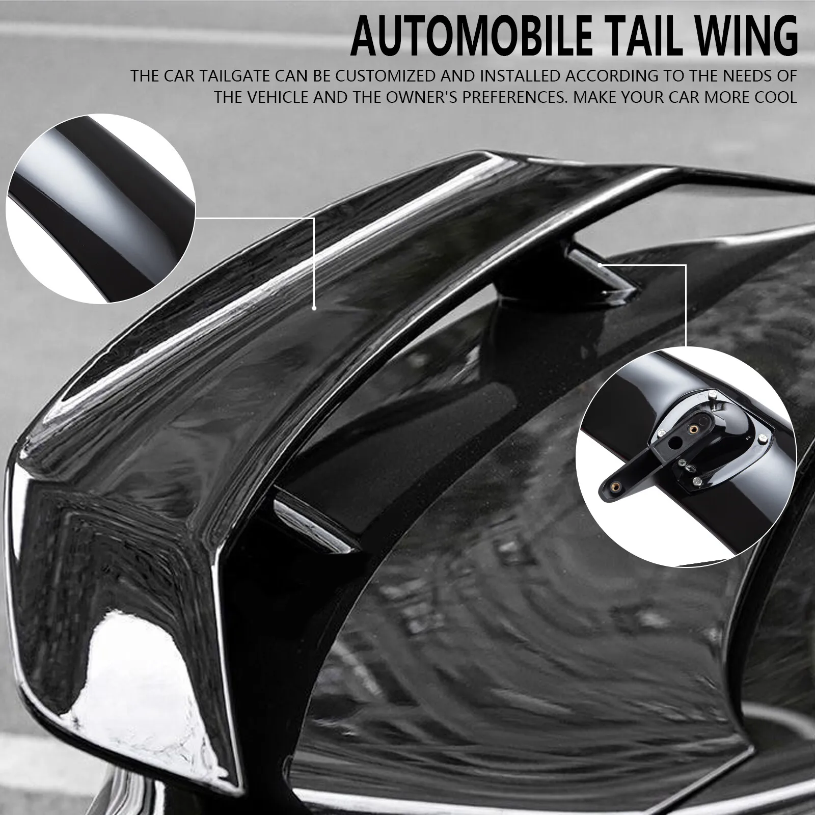 혼다 시빅 X 10세대용 46인치 GT 스타일 레이싱 글로스 리어 트렁크 스포일러 윙