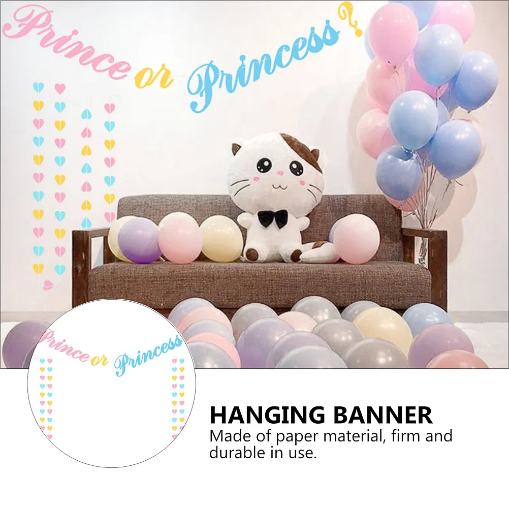 

2Pcs Baby Loving Heart Banners Colorful Paper Letters Decoration Home Party Supplies Hanging Banner for Photography Background