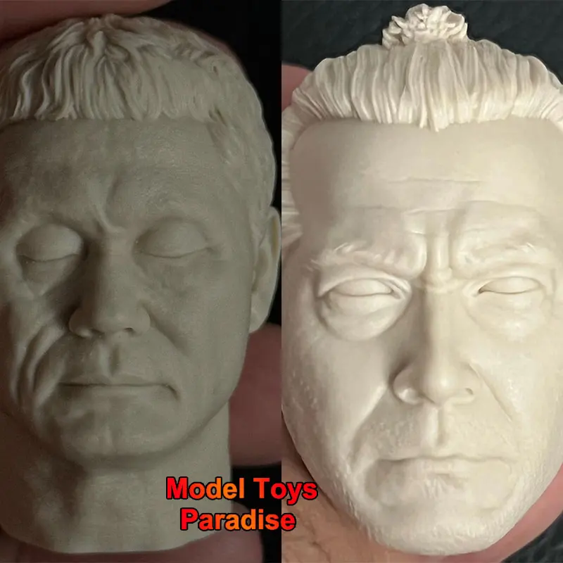 

Неокрашенный DIY 1/6 мужской солдат японский самурай белая модель головы Kitano Takeshi Toshirô Mifune голова Sculpt Fit 12 дюймов экшн-фигурка