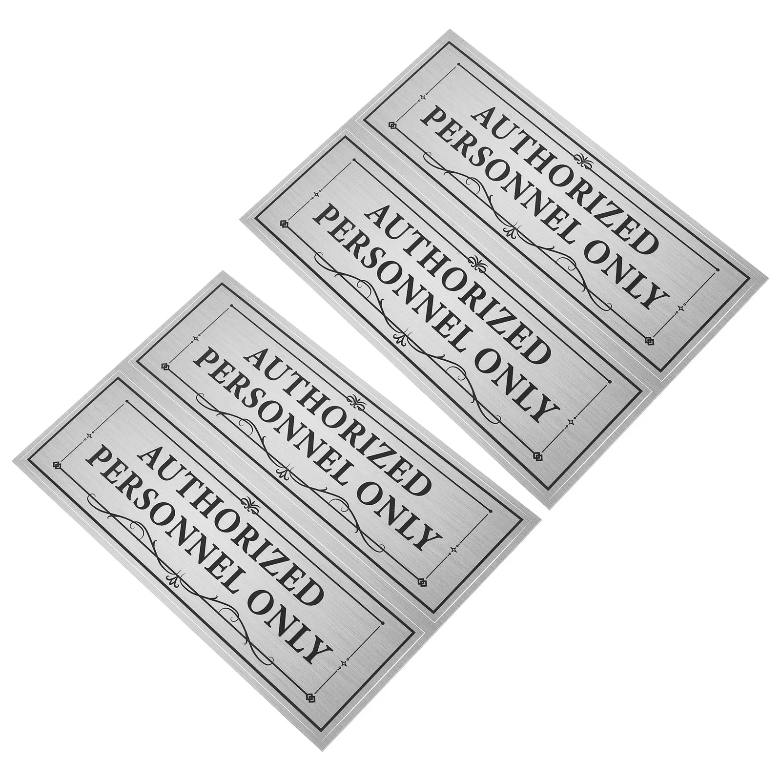 

4Pcs Employees Only Sign PVC Staff Access Sticker Waterproof Sturdy Office Door Wall Workplace Public Space Control
