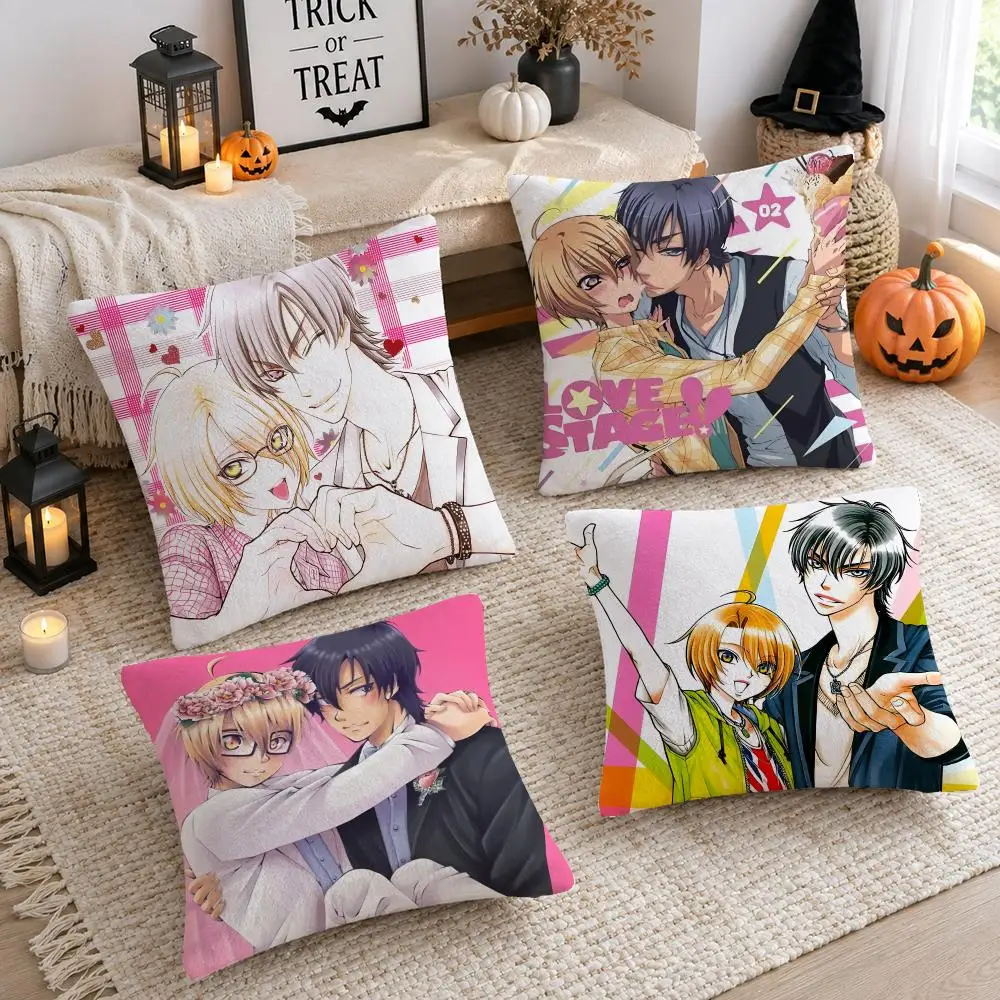 Anime L-Love Stage Cushion Cover Soft Plush Cushion Case Throw Pillowcase Cozy Home Sofa Bed Living Room Decor