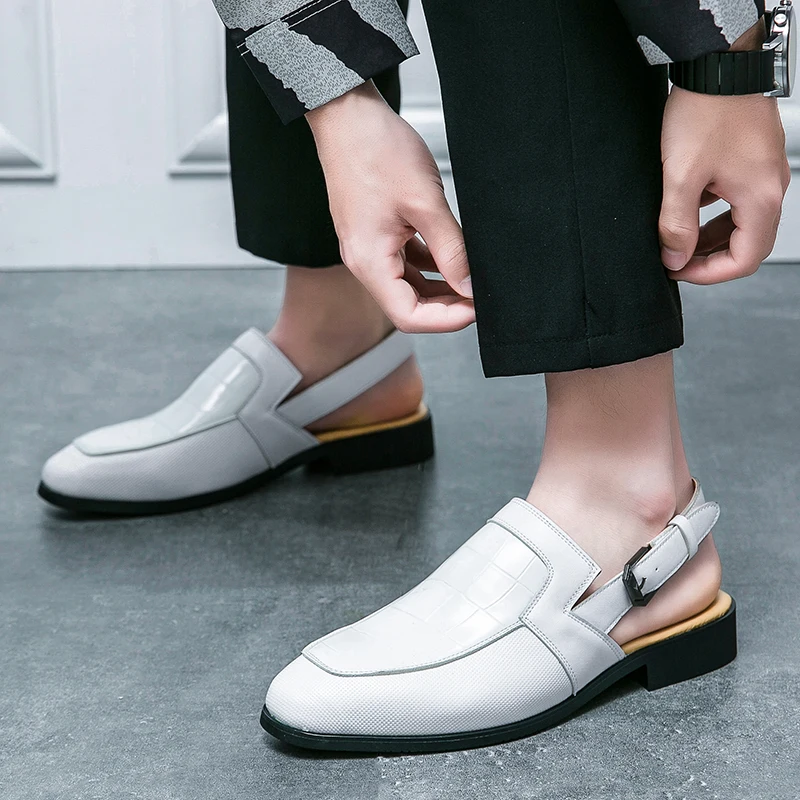Large Size Men's Summer Breathable Sandals with Unique Buckle Design