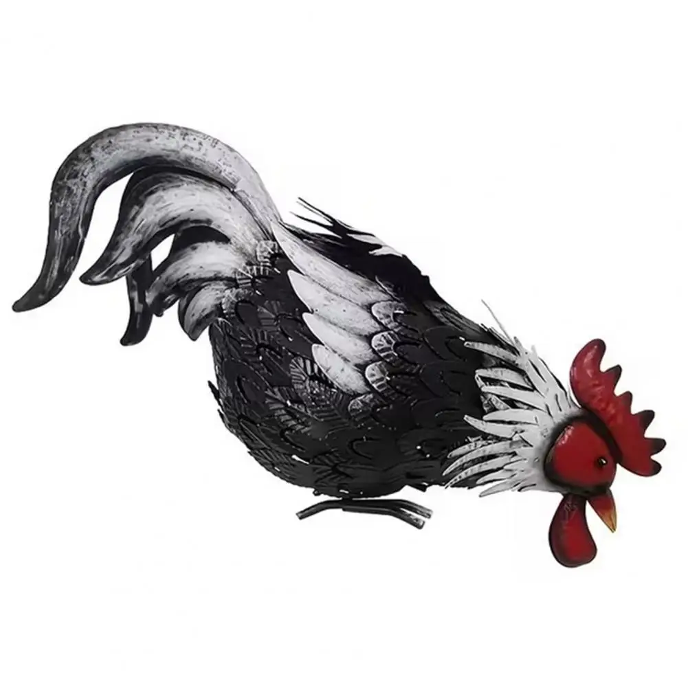 

Expressive Metal Bird Decor Metal Rooster Yard Art Sculpture Outdoor Chicken Garden Statue Decorative Metal for Kitchen for Mom