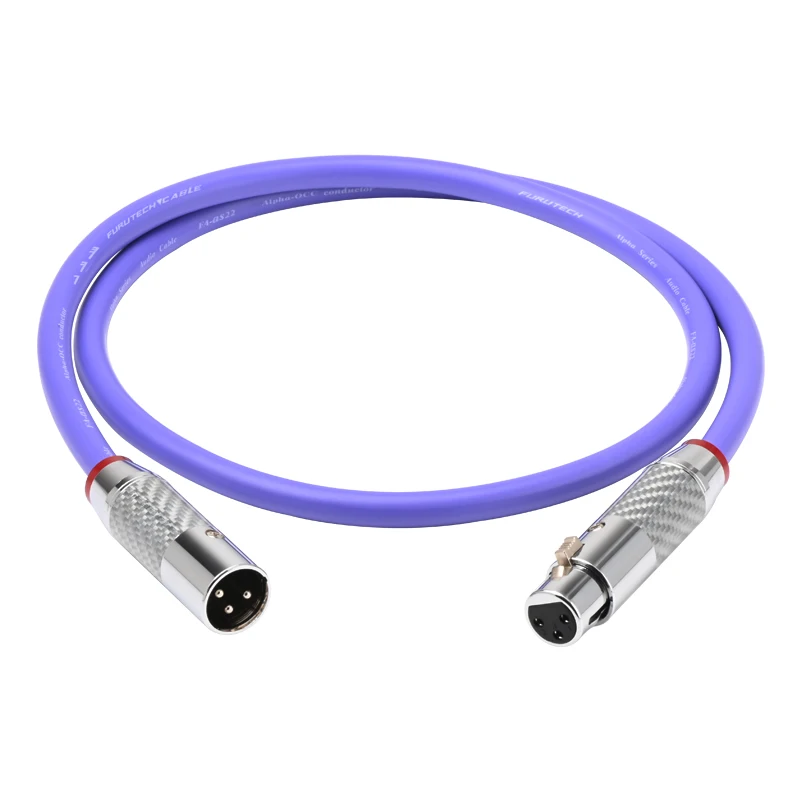 ATAUDIO HiFi XLR Balance Kabel für DAC Verstärker Hi-end 7N OCC mit rhodiniertem Adpater XLR Stecker auf XLR Stecker Jack Audio Kabel 3