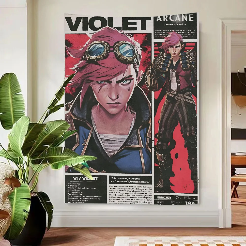 غامض 2 Vi Jinx Ekko نسيج ديكور غرفة قماش صوفي حفلة معلقة خلفية غرفة ديكور غرفة الطفل #3