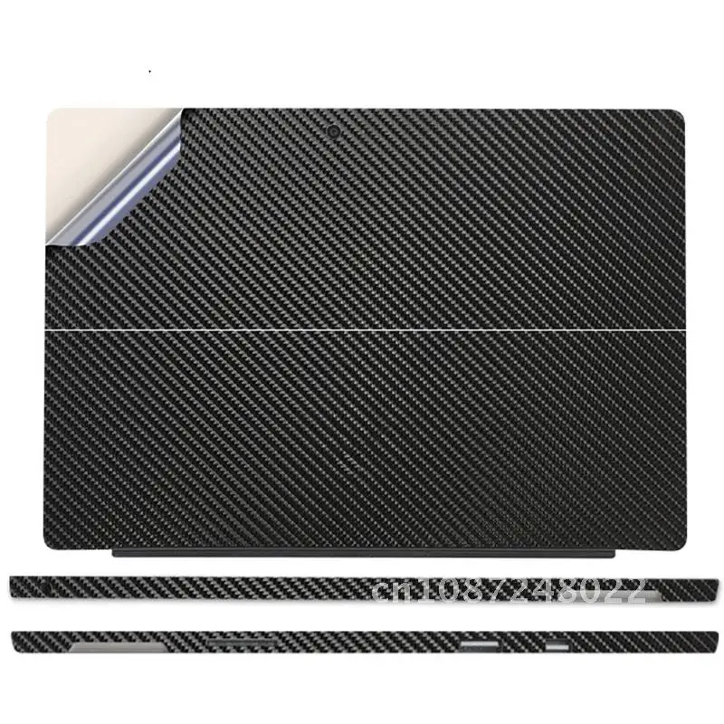 

Carbon Black Fiber Laptop Sticker Skin for Microsoft Surface Pro 4 5 6 7 Full Set Tabelt Cover Skin for Funda Surface Pro 1 2 3