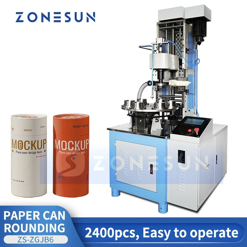 ZONESUN Paper Tube Curling Machine Paper Can Making Machine Paper Tube Edge Curling Equipment ZS-ZGJB6