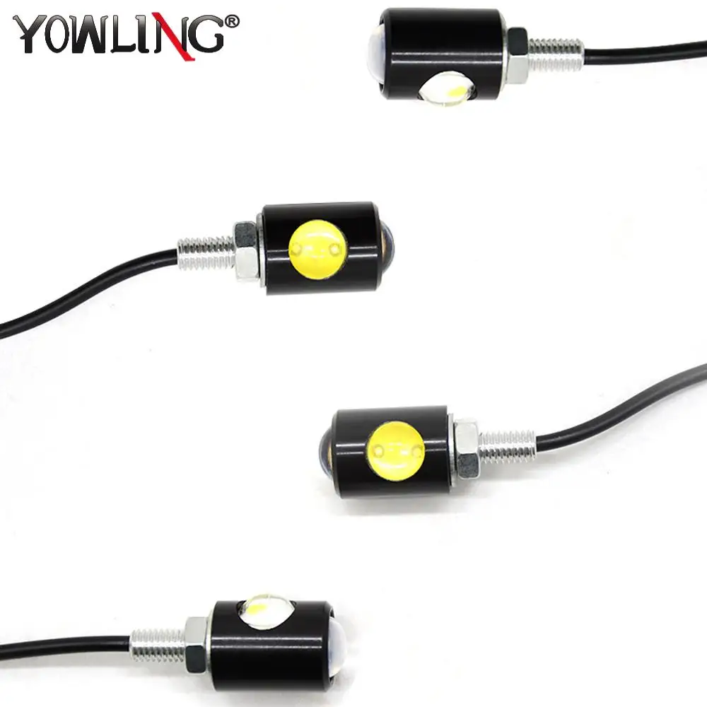 Hot Sale 12V Waterproof Motorcycle 12 LED Turn Signal Indicator Flashers Lights White light Blinker Lights Sports Bike Lamp