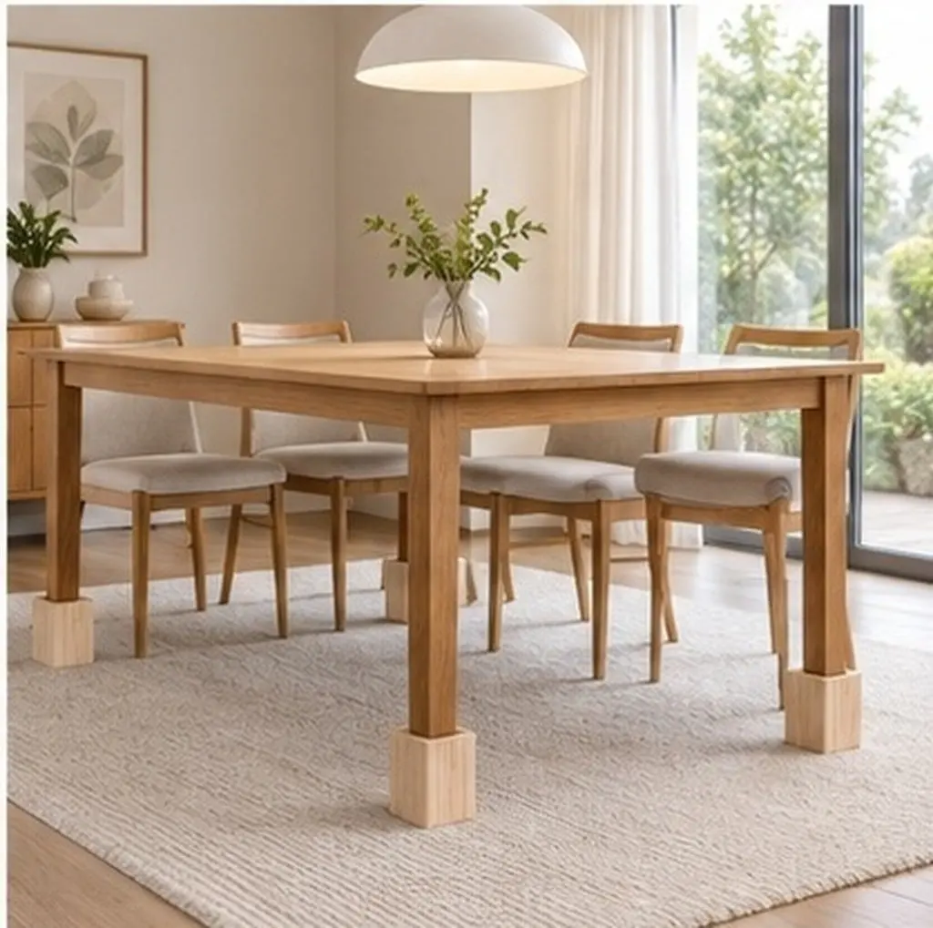 4Pcs Furniture Risers Solid Wood Feet Square Cubes for Bed Sofa Table Height Elevation Furniture Legs Lifter Wood Accessories