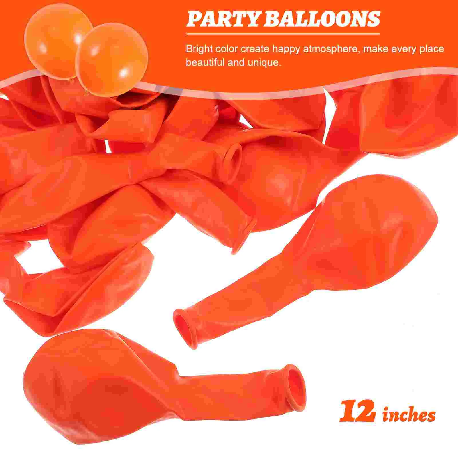 100 Pcs Orange Balloon Event Decorations Festival Balloons Halloween Supplies Party Decorate Lovely Emulsion 12 Inch