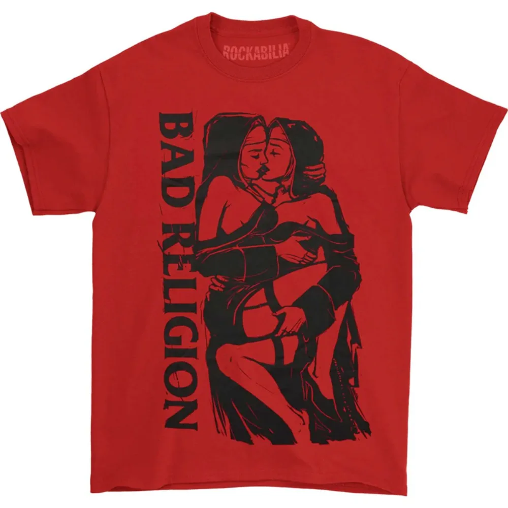 

2025 New Summer 1980bad Religion Band PUNK Hardcore Punk Red American Retro Rock Short Sleeve T-shirt