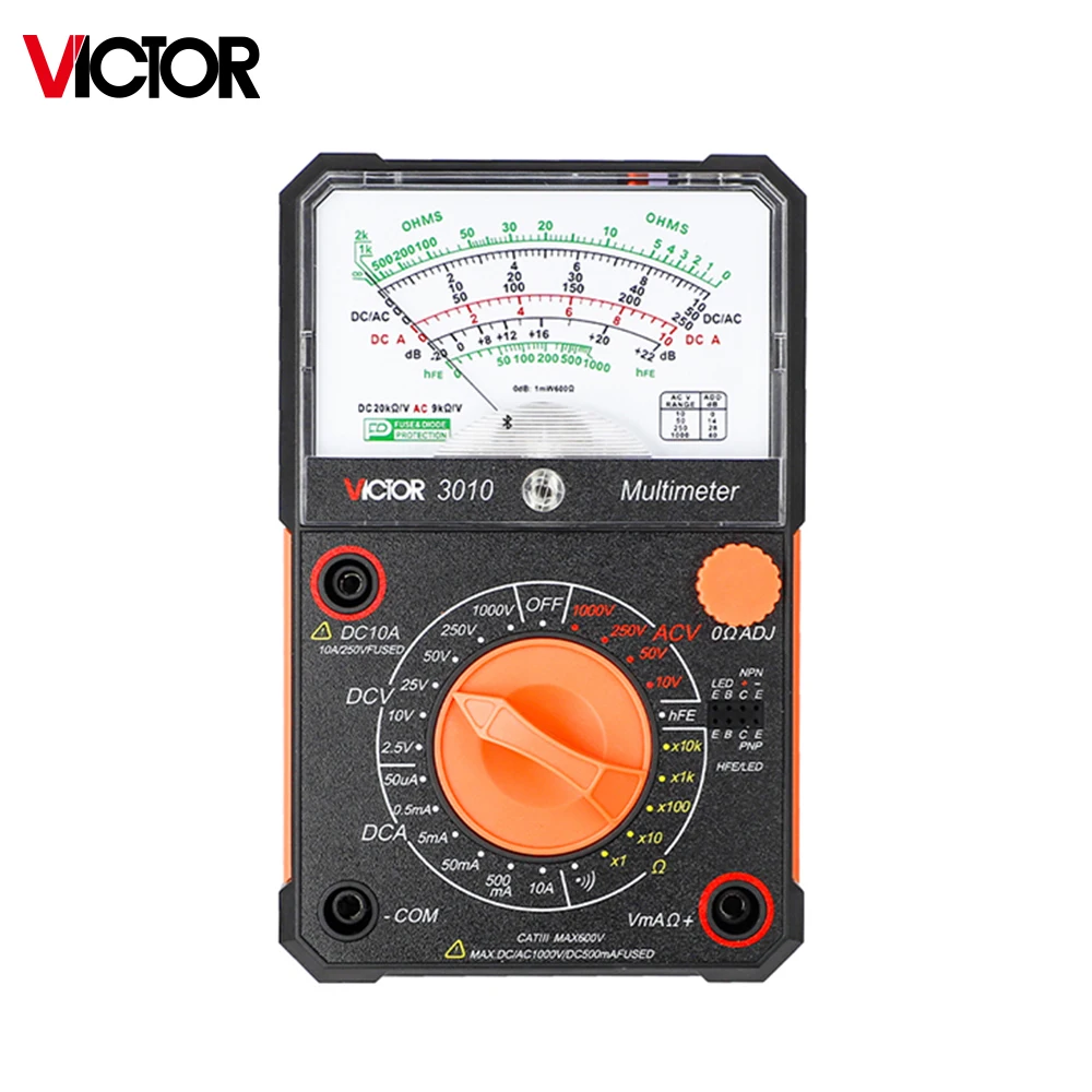 Victor 3021 Analog Multimeter High Precision Pointer Multimetro 1000V Voltmeter Ammeter Resistor Tester Good Tools Transistor