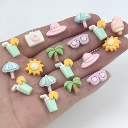 30Pcs/300pcs Mini Resin Candy Beach Series Patch Flat Back Scrapbooking Decor DIY Hairpin Accessories Craft Decoration Materials