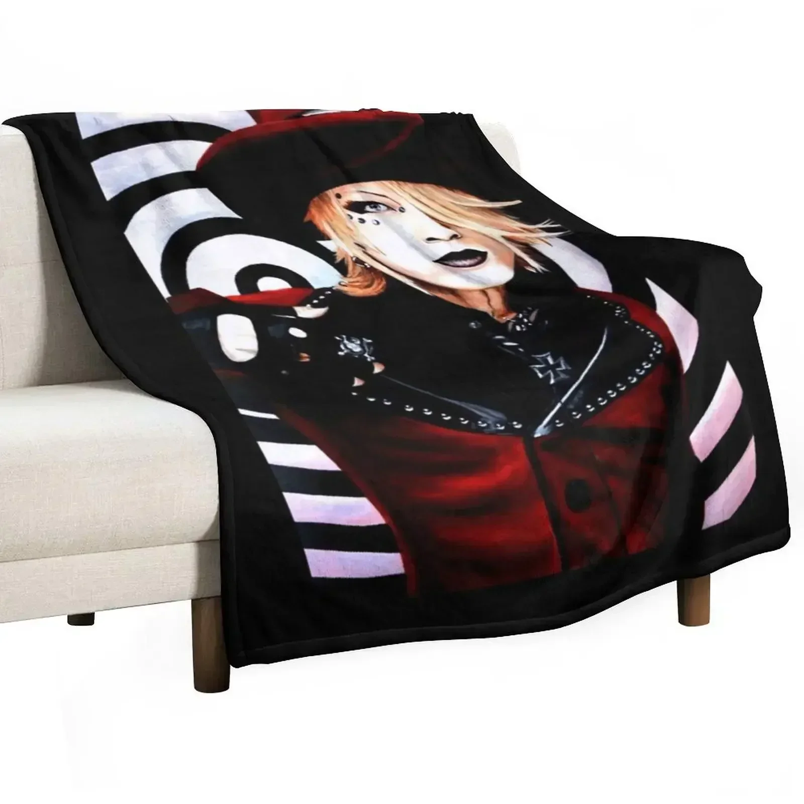 Ruki - The Gazette Classic . Throw Blanket Plaid Decorative Beds Soft Plush Plaid Warm Blankets