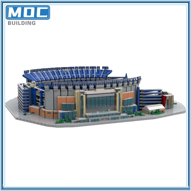 Moc Building Blocks New England Football Stadium Street View DIY Assemble Bricks Toys Architecture Childrrn Holiday Gifts