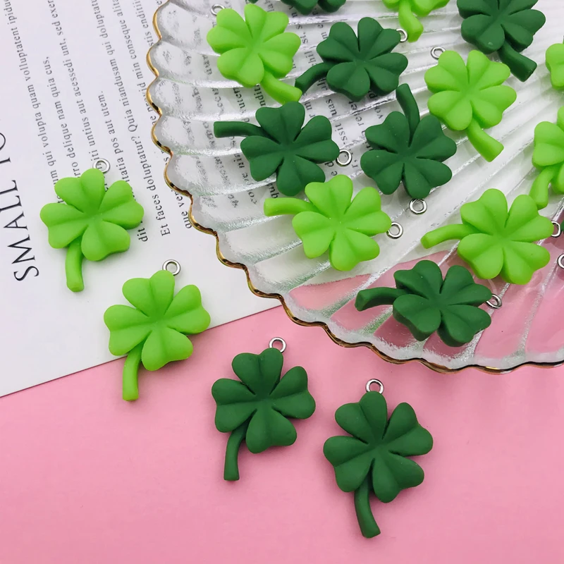 10pcs Resin Flatback Hot Selling Lucky Tree Charm Cute Leaf Pendant for Earring, Keychain, Jewelry, Scrapbooking, DIY, Necklace