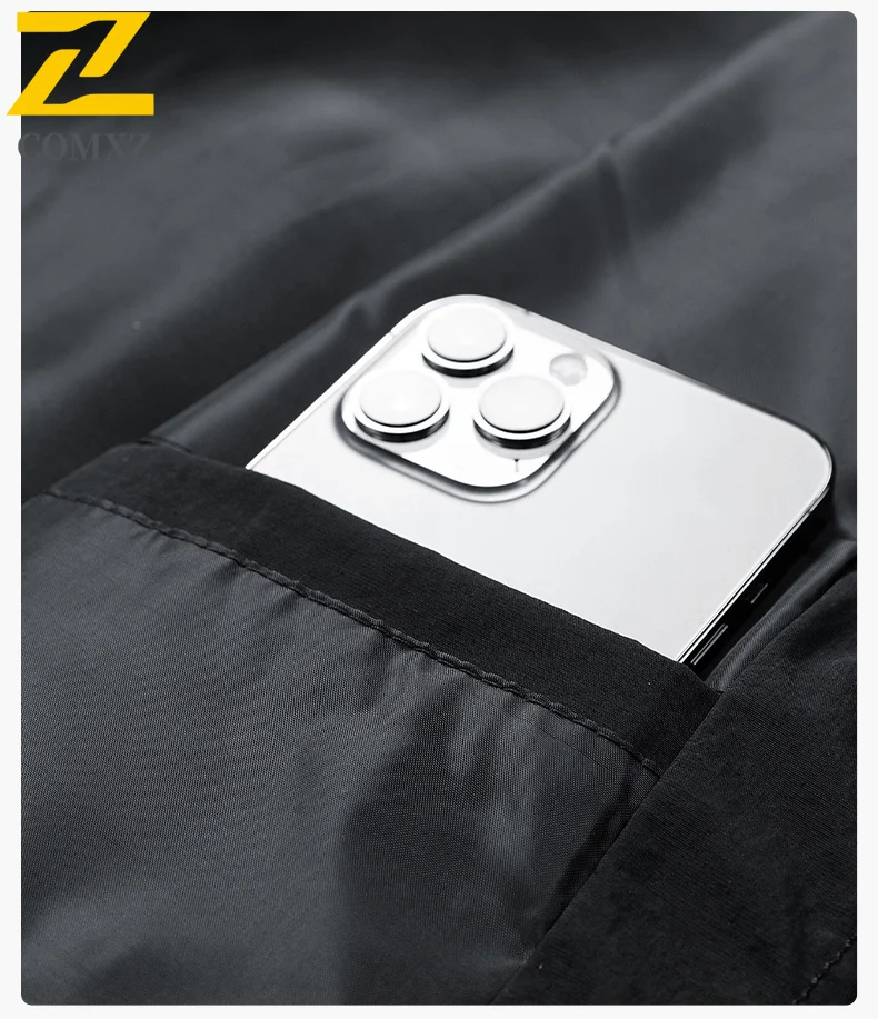 Men's Casual Jacket Spring and Autumn New Pure Colour Windproof Breathable Loose Hooded Jacket Outdoor Camping and Hiking Jacket