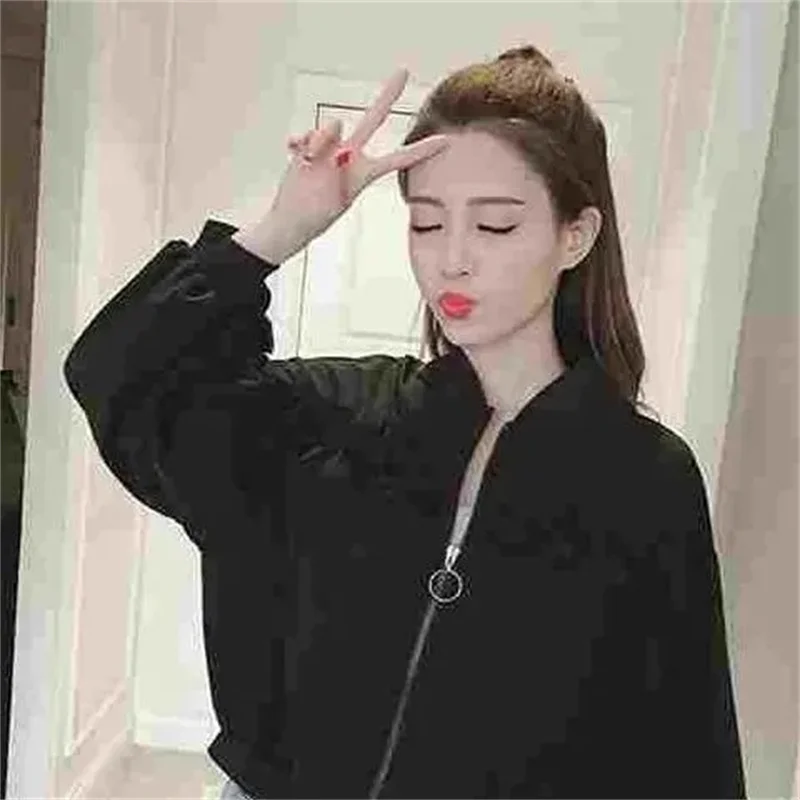 Fashion Casual Commuting Sunscreen Threaded Baseball Uniform Women's Short 2023 Autumn Coat Casual Work Clothes Thin Coat