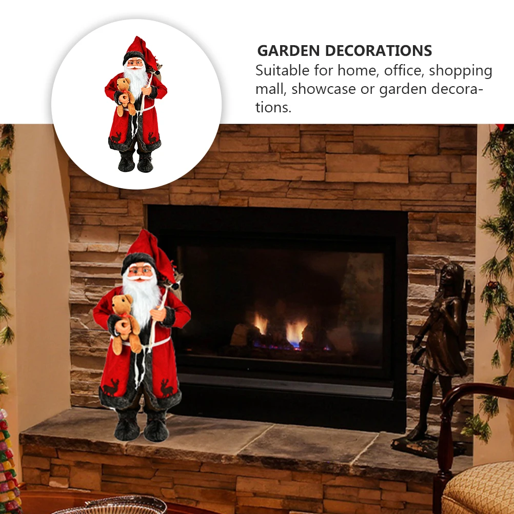 

Santa Claus Decoration Ornament Christmas Showcase Party Adornment Xmas Decorative