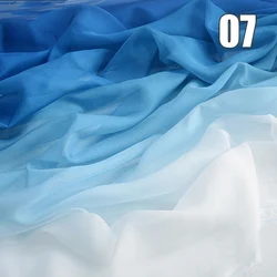 1/3/5m Chinese Hanfu Gradient Chiffon Fabric Tulle Handmade DIY Stage Dance Costume Dress Wedding Decor  Sewing Craft Fabric