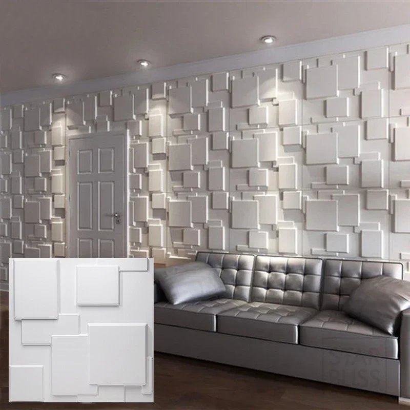12pcs 30cm 3D three-dimensional wall sticker decorative living room wallpaper mural waterproof 3D wall panel bathroom kitchen