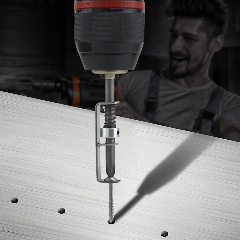 

Spring-Loaded Screw Holder Bit Wear Resist Anti-Drop Screwdriver Bit One-handed Operation Spring Positioning Bit DIY Home Repair