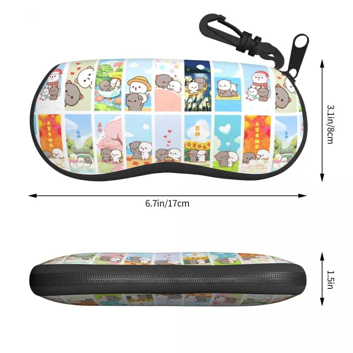 Custom Peach And Goma Collection Shell Eyeglasses Protector Cases Fashion Sunglass Case Glasses Pouch