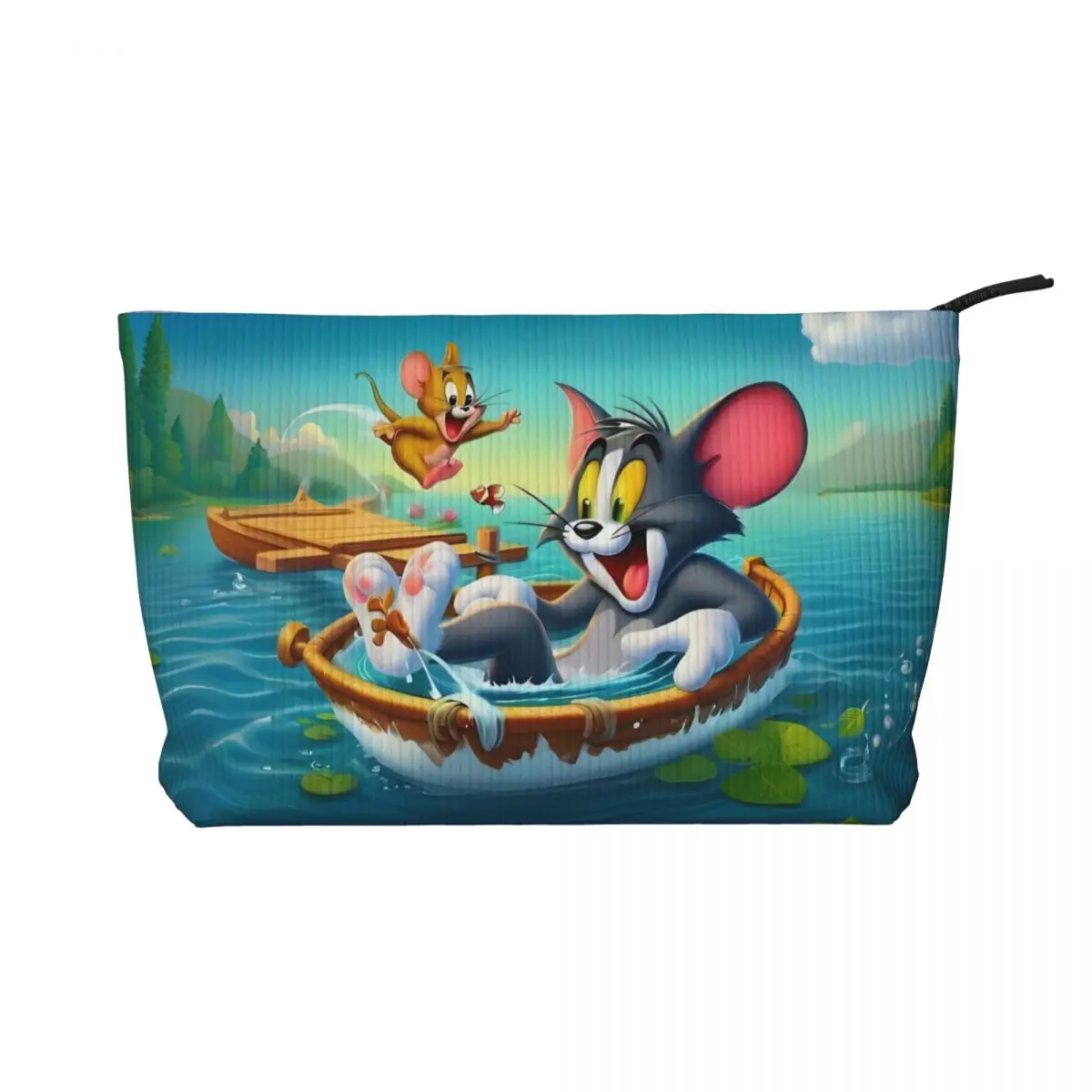 

Custom Anime Tom And Jerry Travel Cosmetic Bag Women Kawaii Cartoon Toiletry Makeup Organizer Ladies Beauty Storage Dopp Kit