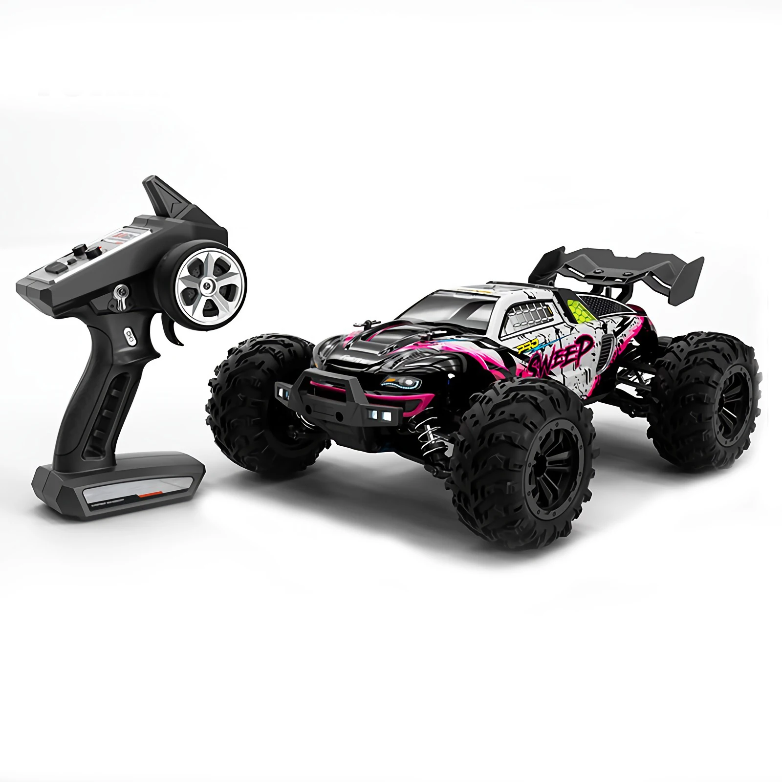 DAUBB Remote Control Car,80KMH 1:16 Scale Fast RC Truck for Adults Kids,4WD Off Road Racing Buggy with LED for Boy