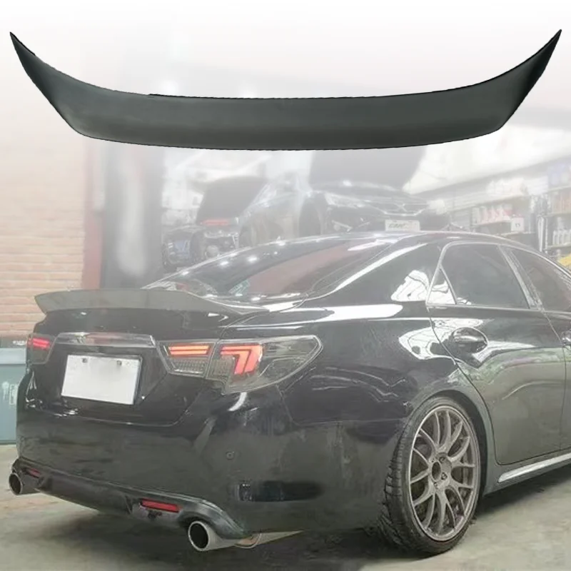 For Toyota Mark X Spoiler Reiz Rear Wing Tail Fin 2010 11 12 13 14 15 16 17 2018 Real Carbon Fiber Gloss Black AR Style