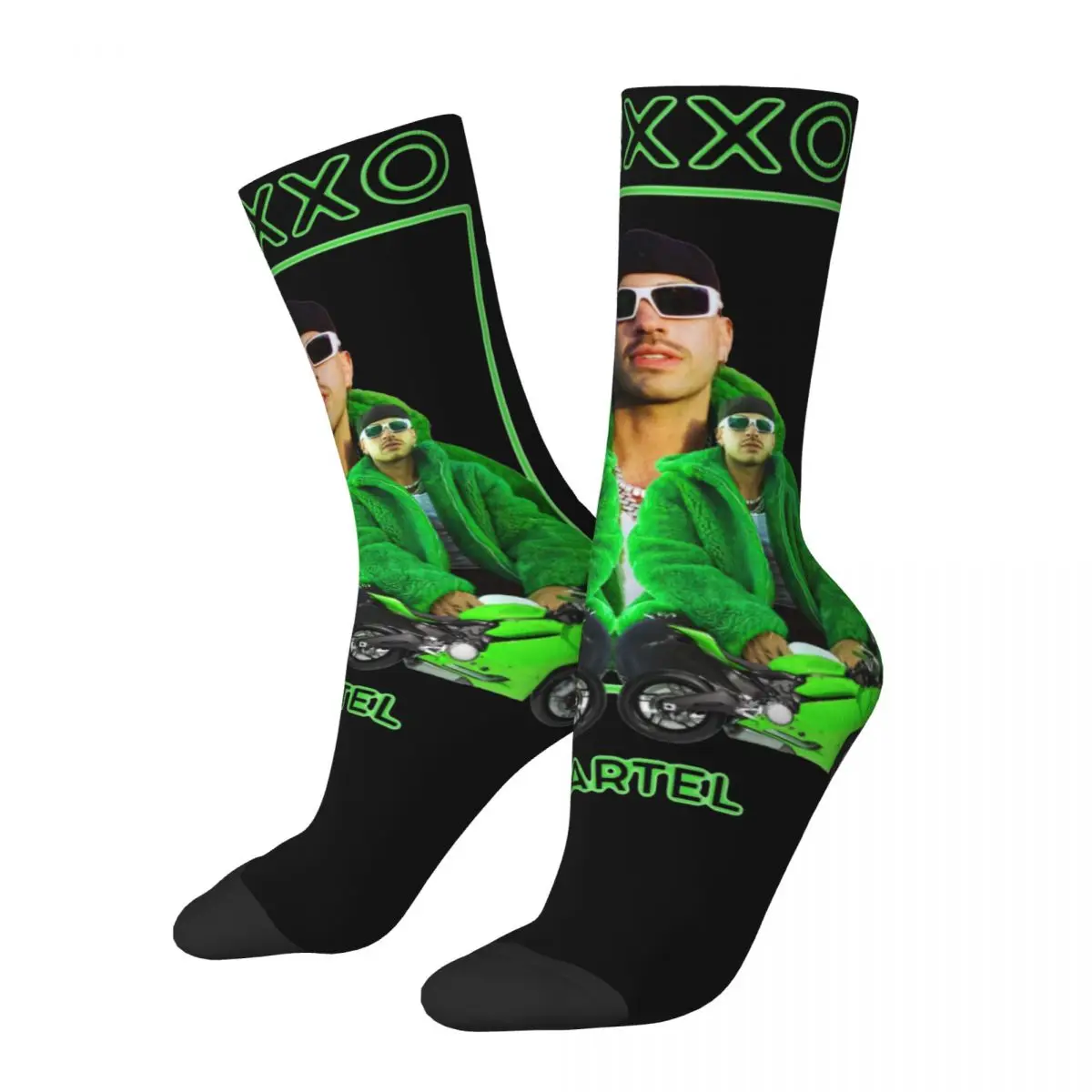 Feid Ferxxo Album Merch Crew Socks Non-slip Graphic Long Socks Cotton for Womens Gift Idea