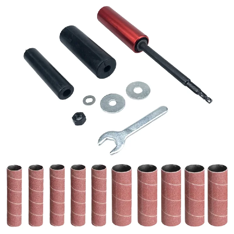 Drum Sanding Sleeves Hand-Held Rubber Sanding Drum For Drill Spindle Sander Adapter Grinding For Wood Metal Plastic Glass Stone