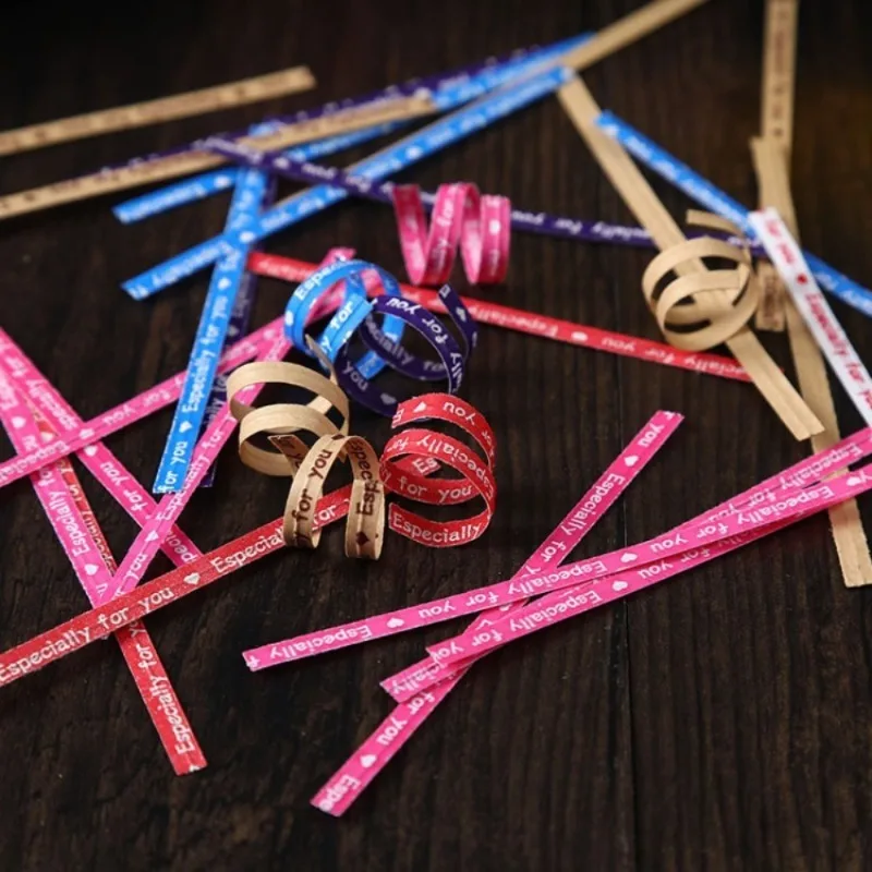 

700Pcs Pack Colored Kraft Paper Twist Ties Silk Binding Rope for Baking Food Lollipop Packaging Sealing Decoration