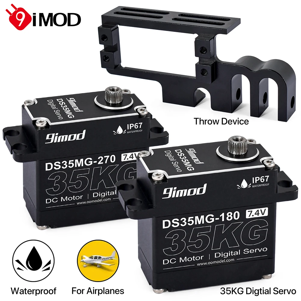 

9IMOD Aerial Vehicle Throw Device 35kg Servo Full Aluminum Case IP67 with Servo Throw Device for RC Drone Heli Multicopter