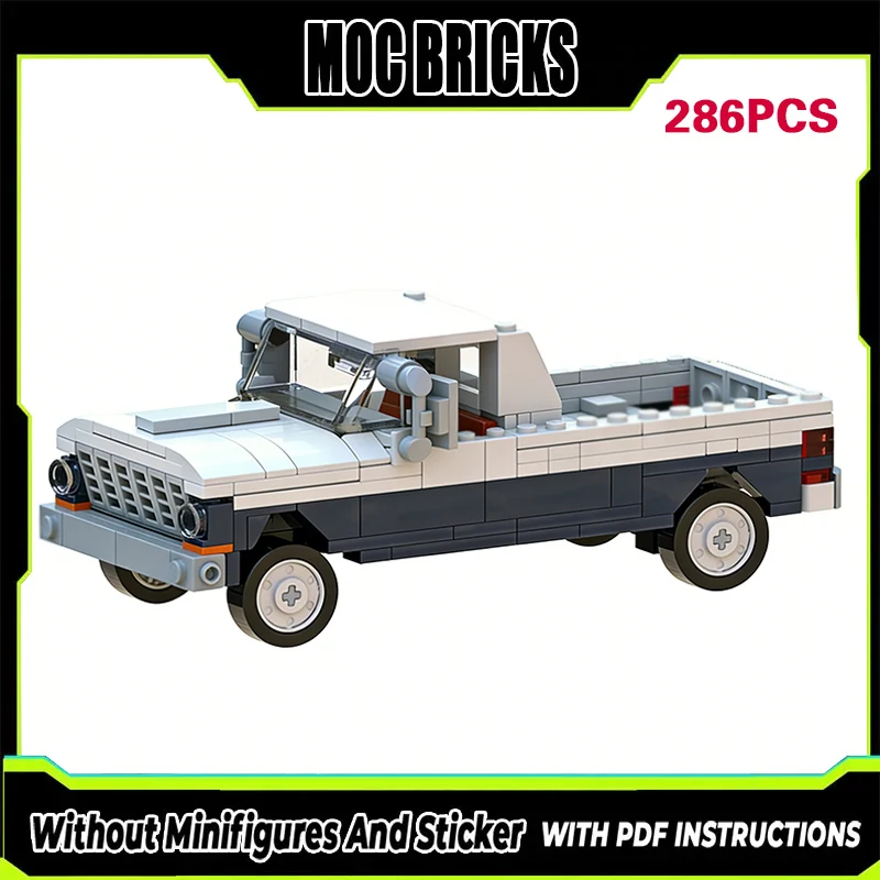 

Модель гоночного автомобиля Speed Racing Car MOC, конструктор из строительных блоков, ретро-пикап F-250, модульная технология, подарки, праздничный набор для сборки, детские игрушки