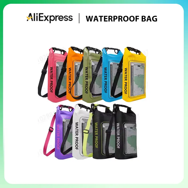 

Уличная водонепроницаемая сумка 2 л, герметичная Женская водонепроницаемая сумка, сумка для хранения на пляже, оборудование для рафтинга и плавания