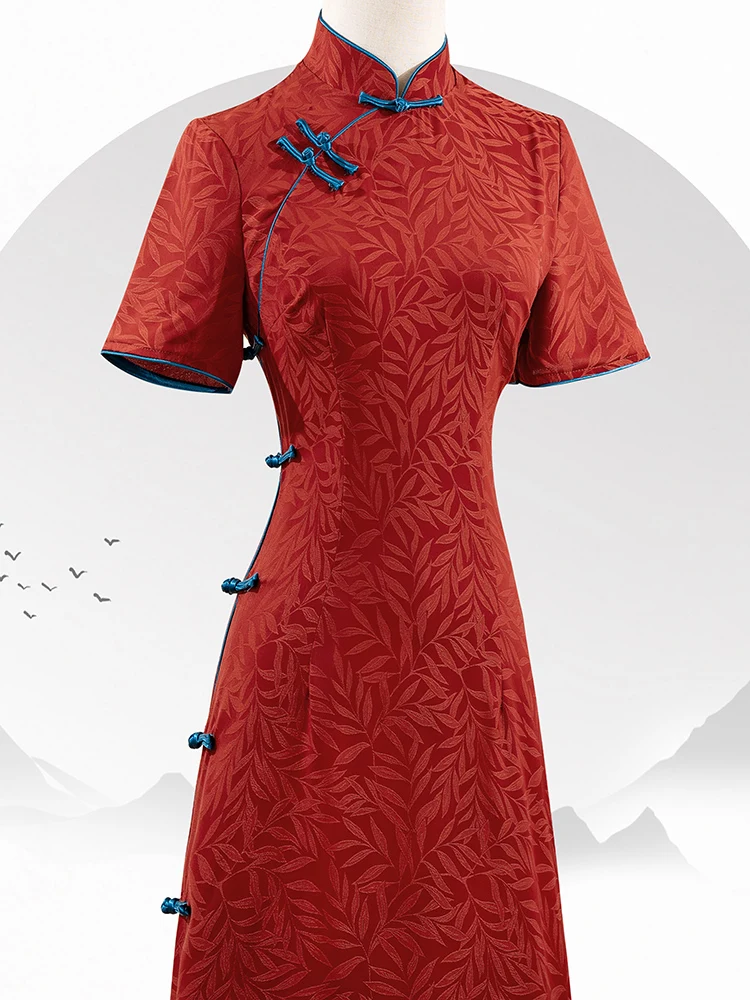 red-young-sle-chinese-new-version-qipao-dr-wedding-ceremony-drinking-ceremony-women's-dr-ort-sve-mid-length