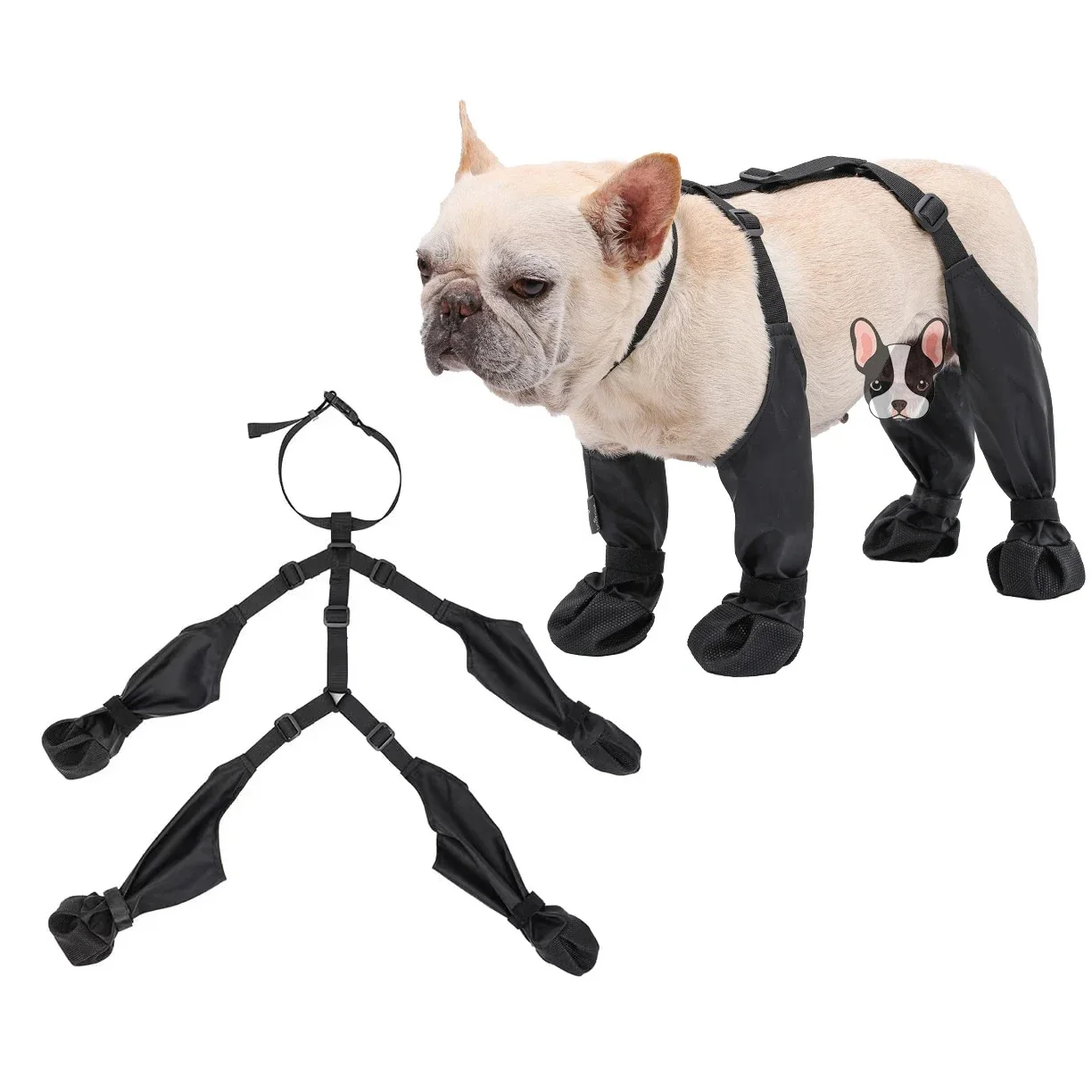 

Waterproof Dog Boots Outdoor Shoe Accessory for Corgi Poodle Bulldog Frenchie - Galosh Dog Booties for Pet Safety And Comfort