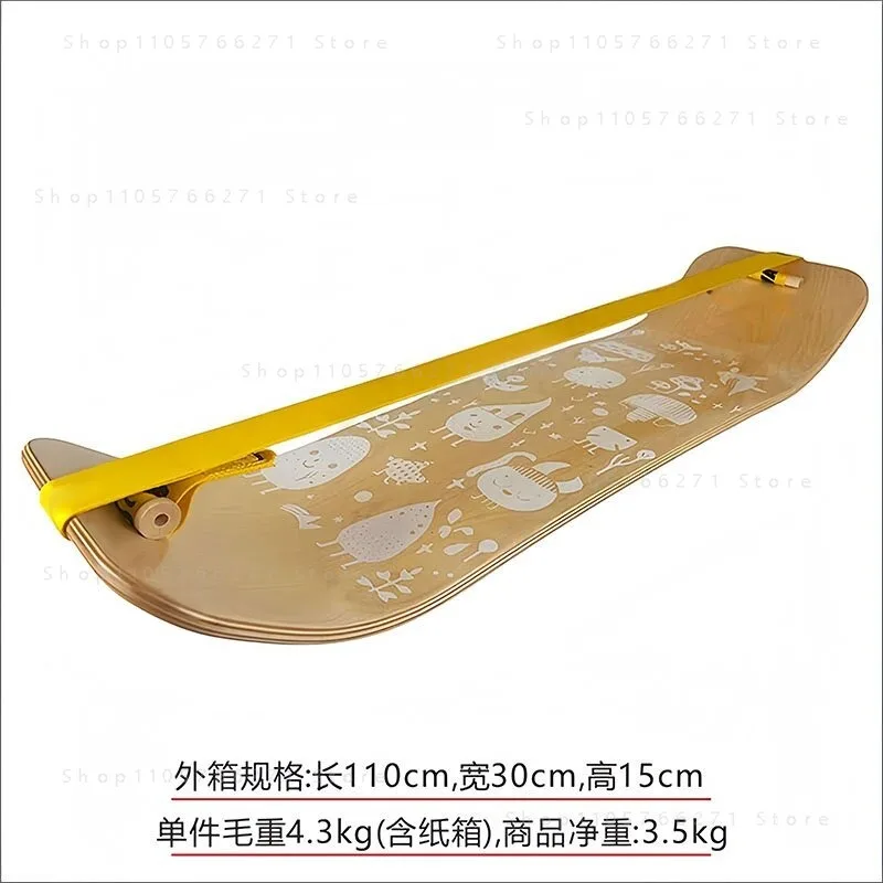 Balance Board, Wooden Yoga Board, Ski Yoga Training Balance Board, Double Warping Board
