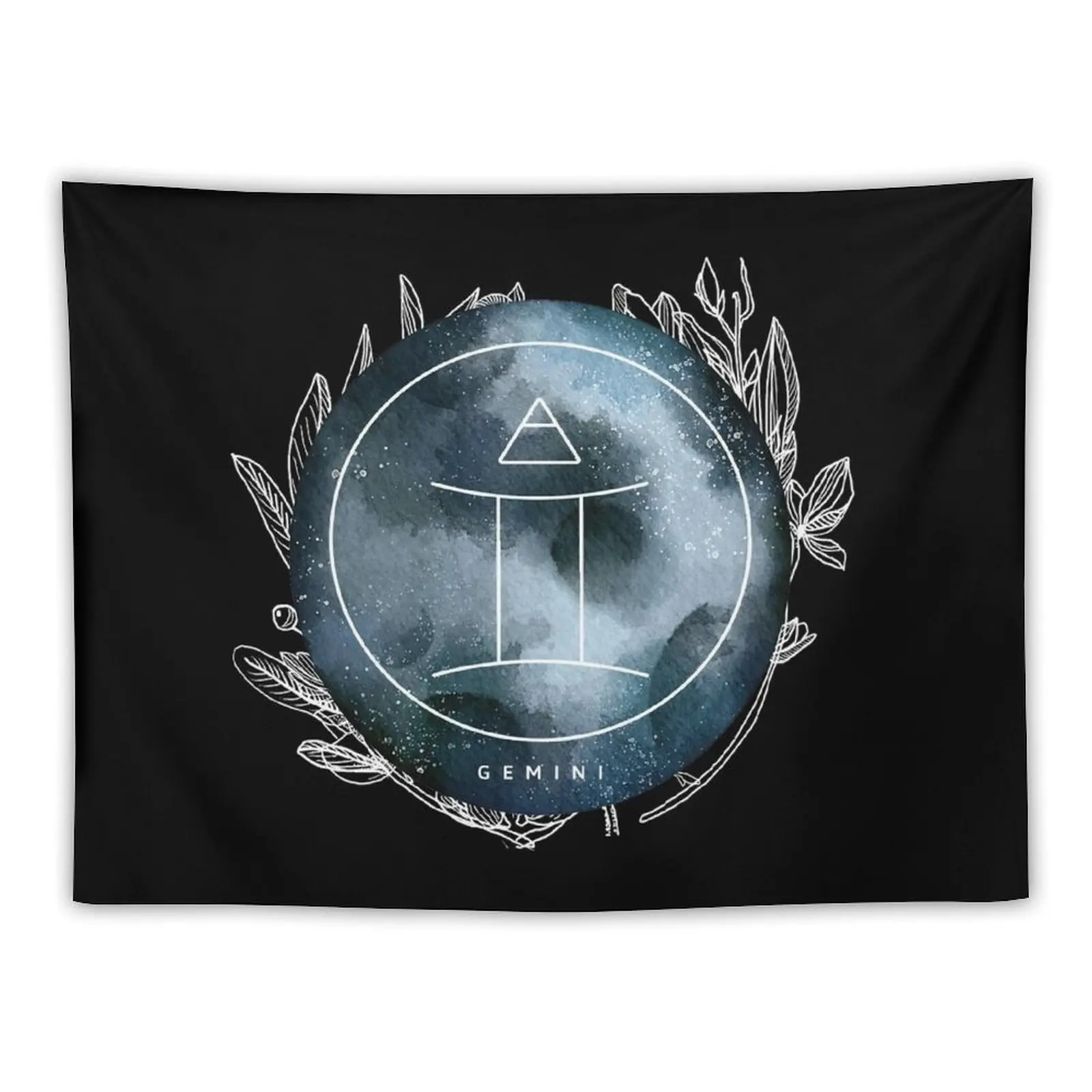 Luna Zodiac Gemini Glyph Tapestry Bedroom Deco House Decor Tapestry